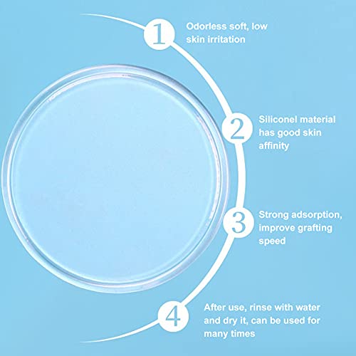 Eyelash Extension Adhesive Stand, Transparent Round Shape False Eye Lashes Ho...