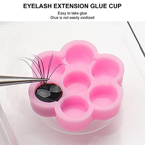 Flower Shape Glue Cup, Grafting Eyelash Tools False Eyelashes and Adhesives S...