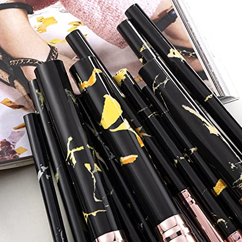 111 Makeup Brush Set 16 PCs Marble Makeup Brushes Premium Synthetic Foundatio...