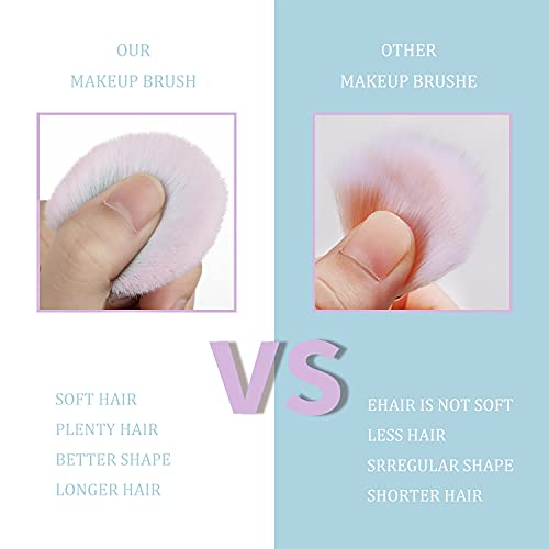 Makeup Brushes 15PCs Makeup Brush Set with 3PCs Makeup Sponge Soft Synthetic ...