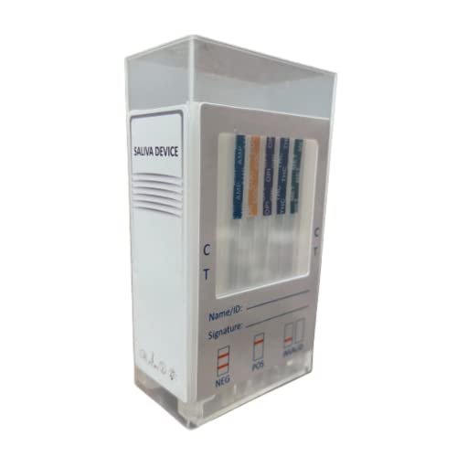10 Panel Oral Swab Screening Kit, Detects THC, AMP, mAMP/MET, COC, OPI, BAR, ...