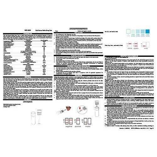 10 Panel Oral Swab Screening Kit, Detects THC, AMP, mAMP/MET, COC, OPI, BAR, ...