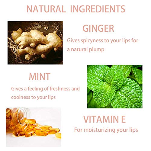 Lip Plumper Set, Day and Night Lip Plumper Gloss/Plumping Lip Balm/Lip Cosmet...