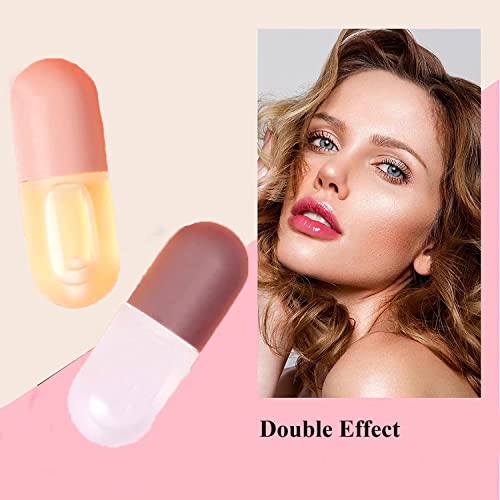 Lip Plumper Set, Day and Night Lip Plumper Gloss/Plumping Lip Balm/Lip Cosmet...