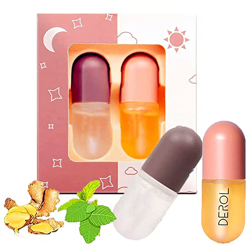 Lip Plumper Set, Day and Night Lip Plumper Gloss/Plumping Lip Balm/Lip Cosmet...