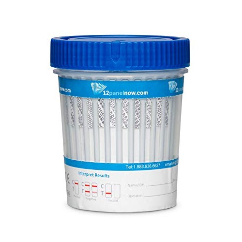 [10 Pack] 8 Panel Urine Drug Testing Cup with Built-in Temperature Strip, Tes...