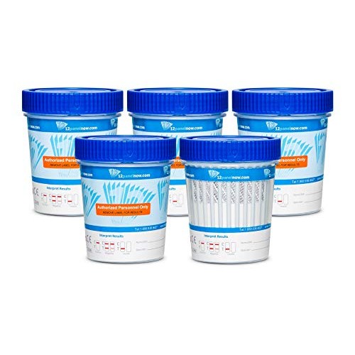 [5 Pack] 8 Panel Urine Drug Testing Kit, Tests for AMP, BUP, BZO, COC, MAMP (...