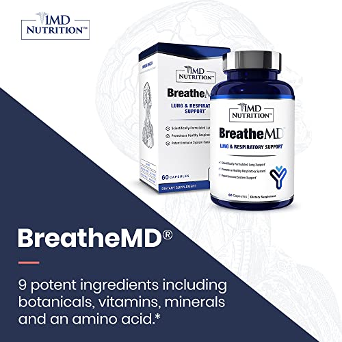 1MD Nutrition BreatheMD | Lung and Respiratory Support Supplement | Promotes ...