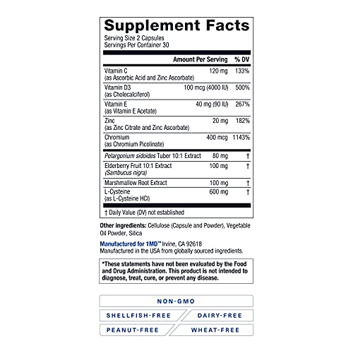 1MD Nutrition BreatheMD | Lung and Respiratory Support Supplement | Promotes ...