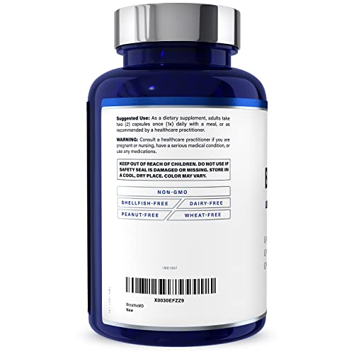 1MD Nutrition BreatheMD | Lung and Respiratory Support Supplement | Promotes ...