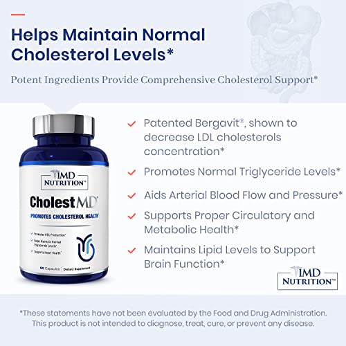 1MD Nutrition CholestMD - Support Healthy HDL & LDL Cholesterol Levels, Boost...