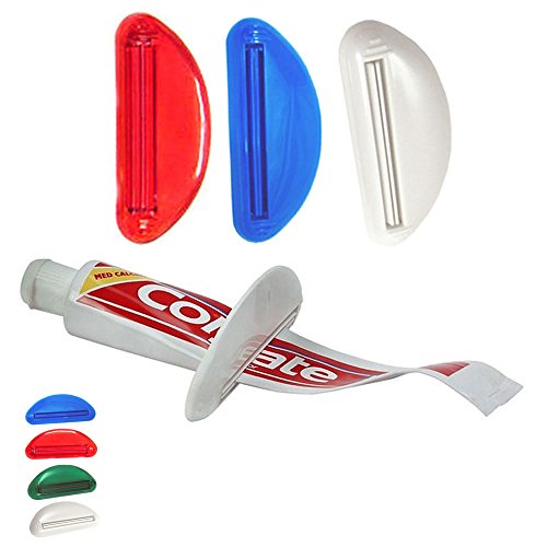 3 Ez Plastic Tube Squeezer Toothpaste Dispenser Holder Rolling Bathroom Extra...