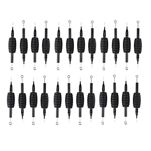 One Tattoo World 25 DISPOSABLE TATTOO NEEDLES TUBE GRIPS ROUND LINER 7RL
