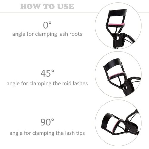 Eyelash Curler, Lash Curler Handle with 6 Silicone Refill Pads Eyelashes Twee...