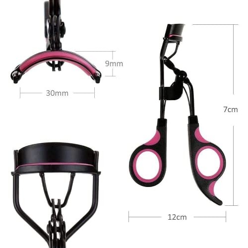 Eyelash Curler, Lash Curler Handle with 6 Silicone Refill Pads Eyelashes Twee...