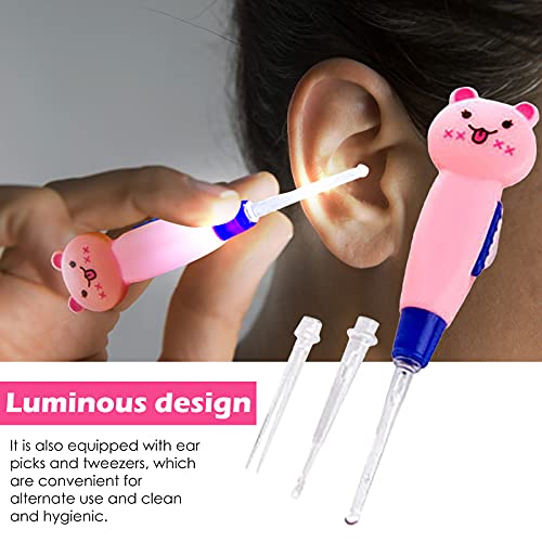 Cute LED Lighting Earwax Remover Tool, Removable Luminous Earplugs Earwax Cle...