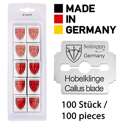 3 Swords Germany - 100 (10x10) PIECES replacement refill blades for callus re...