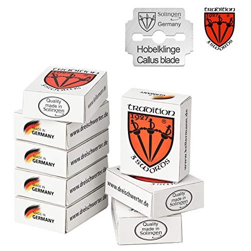 3 Swords Germany - 100 (10x10) PIECES replacement refill blades for callus re...