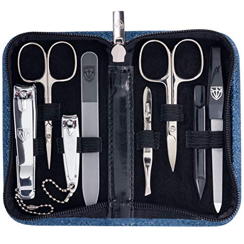 3 Swords Germany - brand quality 8 piece manicure pedicure grooming kit set f...