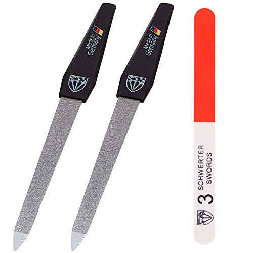 3 Swords Germany - SAPPHIRE NAIL FILE 2 PIECES with 1 PIECE 3-way nail buffer...