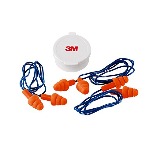 3M Corded Reusable Earplugs, 3-Pair with Case (90716-80025T)