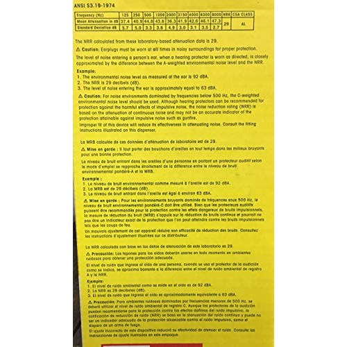 3M E-A-R Classic Earplugs 310-1001, Uncorded in Pillow Pack - MS92100 (1 Box)