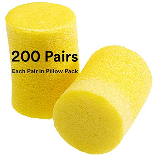 3M Ear Plugs, 200 Pairs/Box, E-A-R Classic 310-1001, Uncorded, Disposable, Fo...