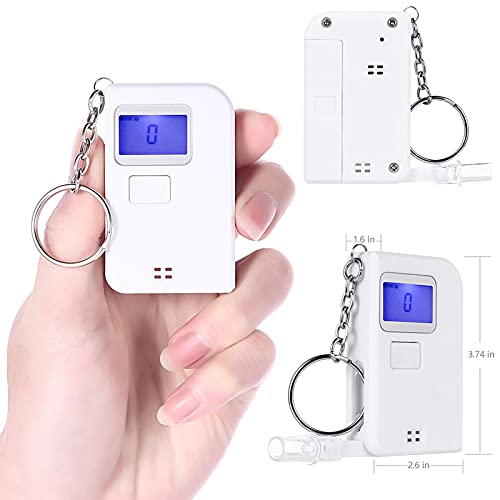 3T6B Keychain Breathalyzer Portable Keyring Breath Alcohol Tester Mini Handle...