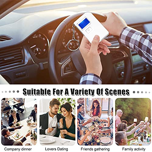 3T6B Keychain Breathalyzer Portable Keyring Breath Alcohol Tester Mini Handle...