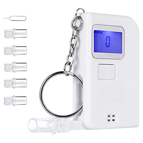 3T6B Keychain Breathalyzer Portable Keyring Breath Alcohol Tester Mini Handle...