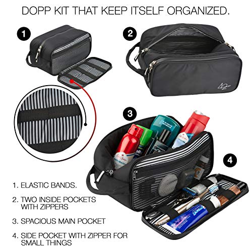 Toiletry Bag Dopp Kit for Men - Nylon Travel Toiletry Bag Waterproof Shower C...