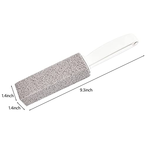Pumice Stone for Toilet Bowl Cleaning with Handle, Pumice Toilet Brush for Ti...