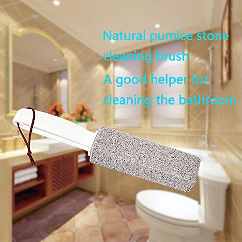 Pumice Stone Toilet Bowl Cleaning Scouring Pad&Stick with Handle,Cleans Away ...