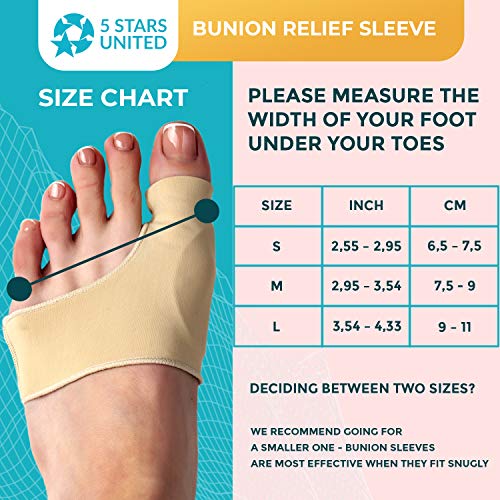 Bunion Corrector and Bunion Relief Sleeve - 2-Pack Gel Pads Hallux Valgus Cov...