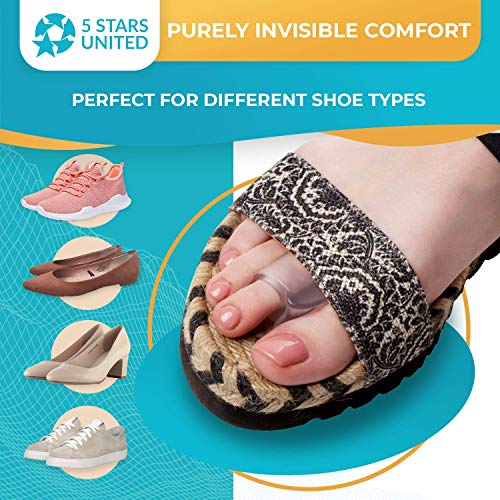 Toe Separators Hammer Toe Straightener - 4-Pack Big Toe Spacers Clear - Gel S...