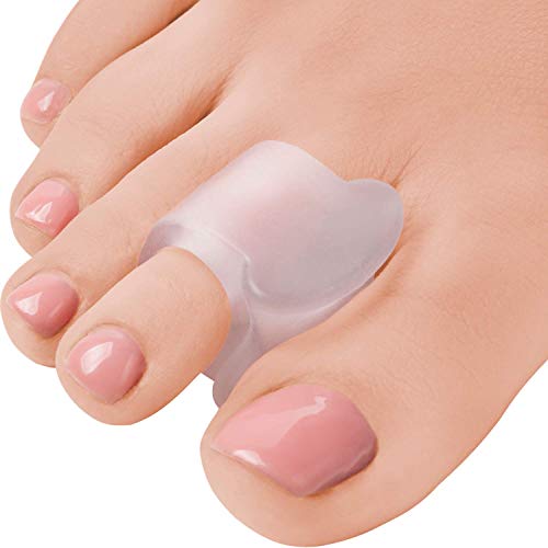 Toe Separators Hammer Toe Straightener - 4-Pack Big Toe Spacers Clear - Gel S...