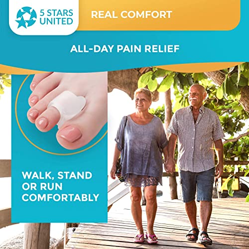 Toe Separators Hammer Toe Straightener - 4-Pack Big Toe Spacers - Gel Spreade...