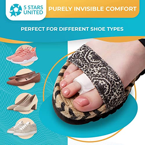 Toe Separators Hammer Toe Straightener - 4-Pack Big Toe Spacers - Gel Spreade...