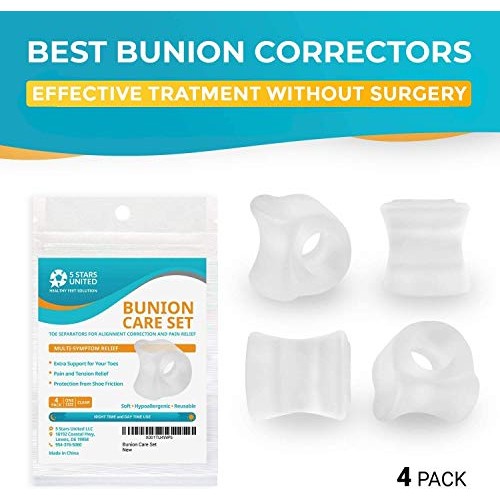 Toe Separators Hammer Toe Straightener - 4-Pack Small Toe Spacers - Gel Sprea...