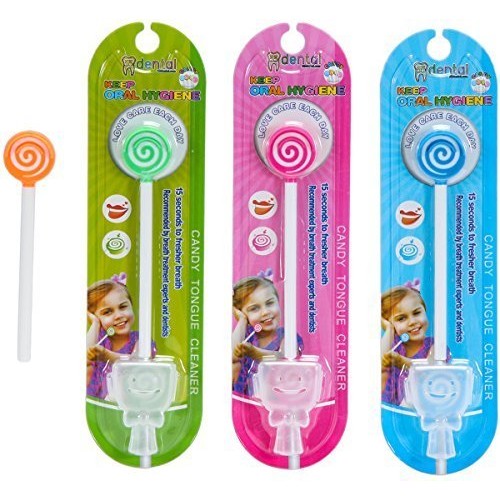 Kids Tongue Scraper or Cleaner Set – Pack of 4 BPA-Free Plastic Dental Scrape...