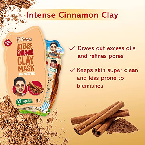 7th Heaven Intense Cinnamon Clay Face Mask, 15 Grams, Pack of 12