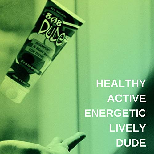 808Dude Shampoo and Body Wash for Teens, Boys and Men. Pure Organic Ingredien...