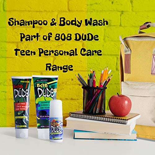 808Dude Shampoo and Body Wash for Teens, Boys and Men. Pure Organic Ingredien...