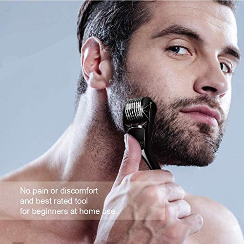 Derma Microneedle Roller Beard Growth for Men - 540 Titanium Microneedle Roll...