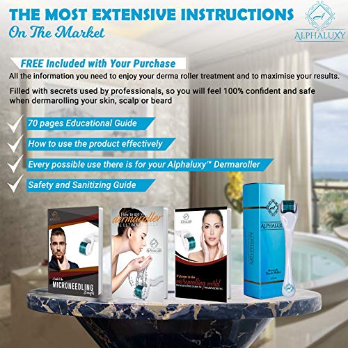 Derma Roller for Acne Scars, Hair Loss Treatment & Beard Growth - Microneedle...