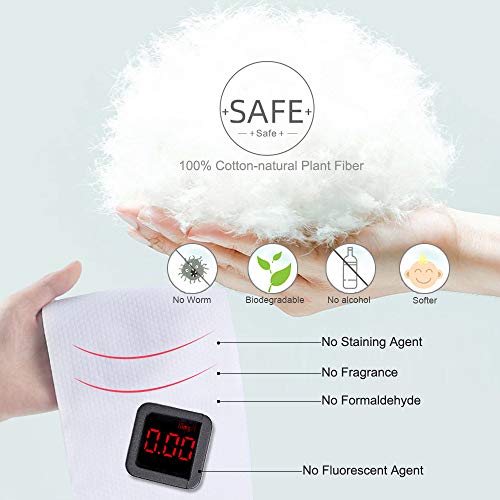 Amisley Disposable Face Towel, Ultra Soft Washcloths, 80Pcs Unscented Baby Dr...