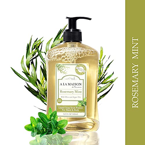 A La Maison Rosemary Mint Liquid Hand Soap | 16.9 Fl oz. Pump Bottles Moistur...