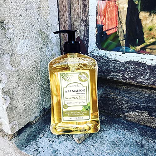 A La Maison Rosemary Mint Liquid Hand Soap | 16.9 Fl oz. Pump Bottles Moistur...