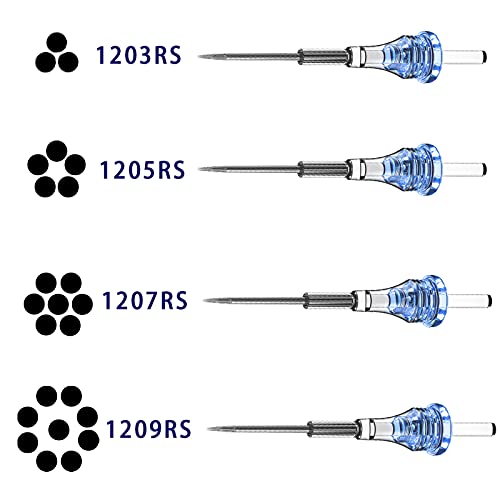 A-minusone 40Pcs Mixed Size #1203RS 05RS 07RS 09RS Tattoo Cartridge Needles 1...