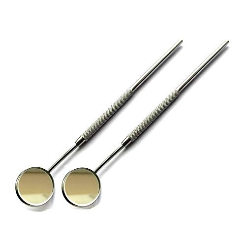 2 Pieces Eyelash Extension Mirror Detachable Mini Mirrors Stainless Steel Bea...